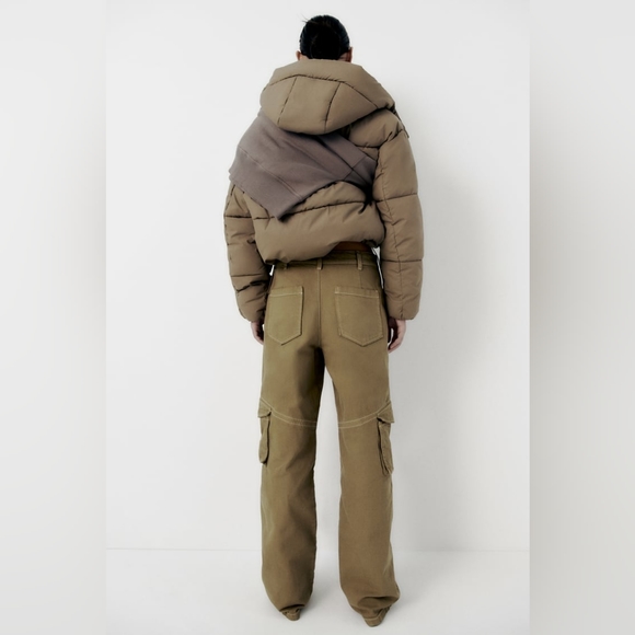 Zara | NWOT High-waist Full-length Cargo Pants - Picture 3 of 12
